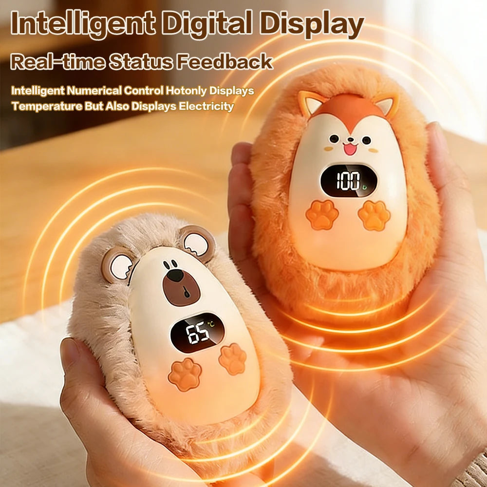 Cozy Critter Rechargeable Hand Warmer – Cute Plush, 3 Heat Levels