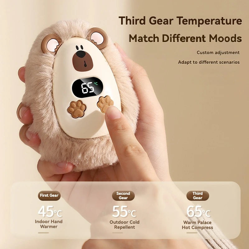 Cozy Critter Rechargeable Hand Warmer – Cute Plush, 3 Heat Levels