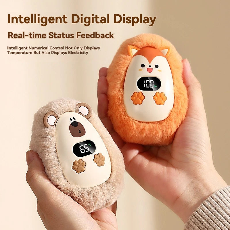 Cozy Critter Rechargeable Hand Warmer – Cute Plush, 3 Heat Levels