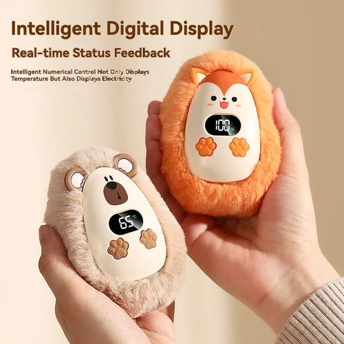 Cozy Critter Rechargeable Hand Warmer – Cute Plush, 3 Heat Levels